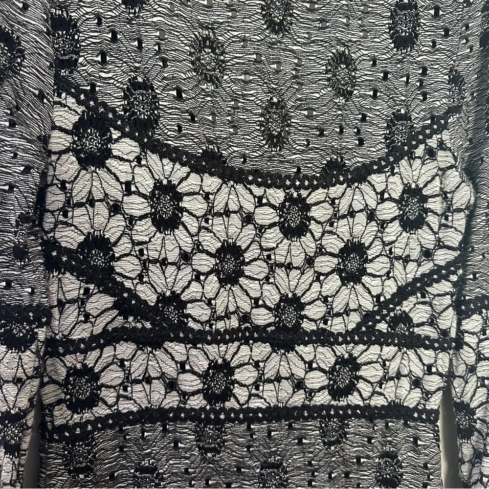 Free People Botanical Forest Knit Lace Long-Sleeve Bodycon Dress Size Medium‎ M